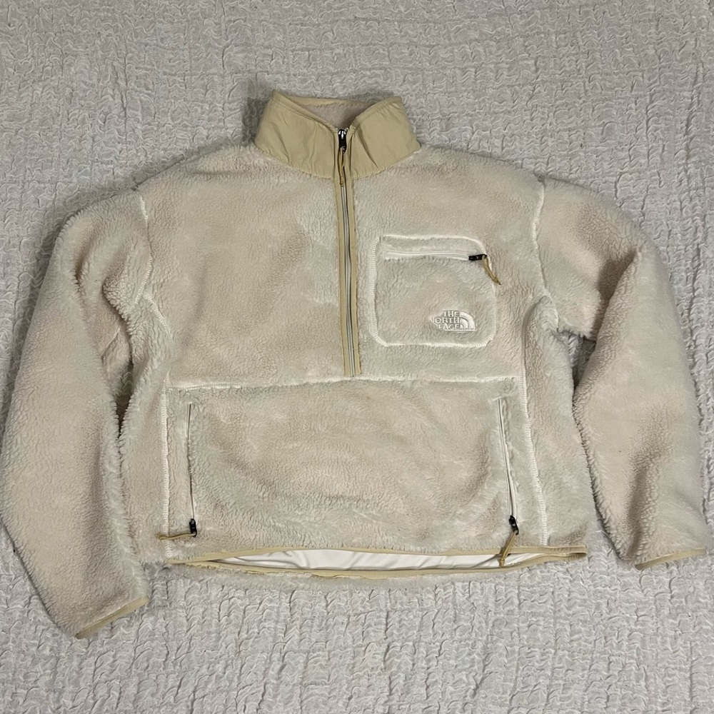 The North Face Extreme Pile Pullover, white, Women’s L, half zip
